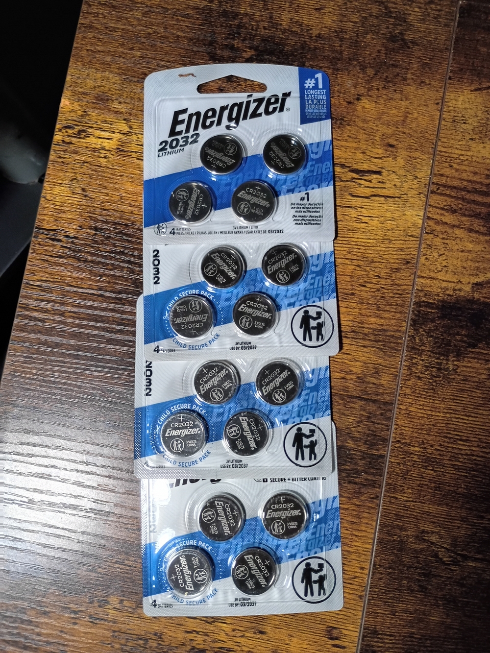 Energizer 2032 Lithium Coin Cell Batteries - Silver (Pack of 16) 4 X4 Packs
